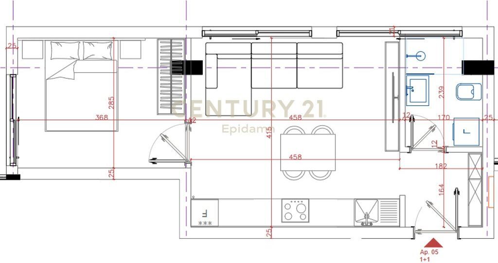 SHITET APARTAMENT 1+1 NË " PORTO LALZI " HAMALLAJ