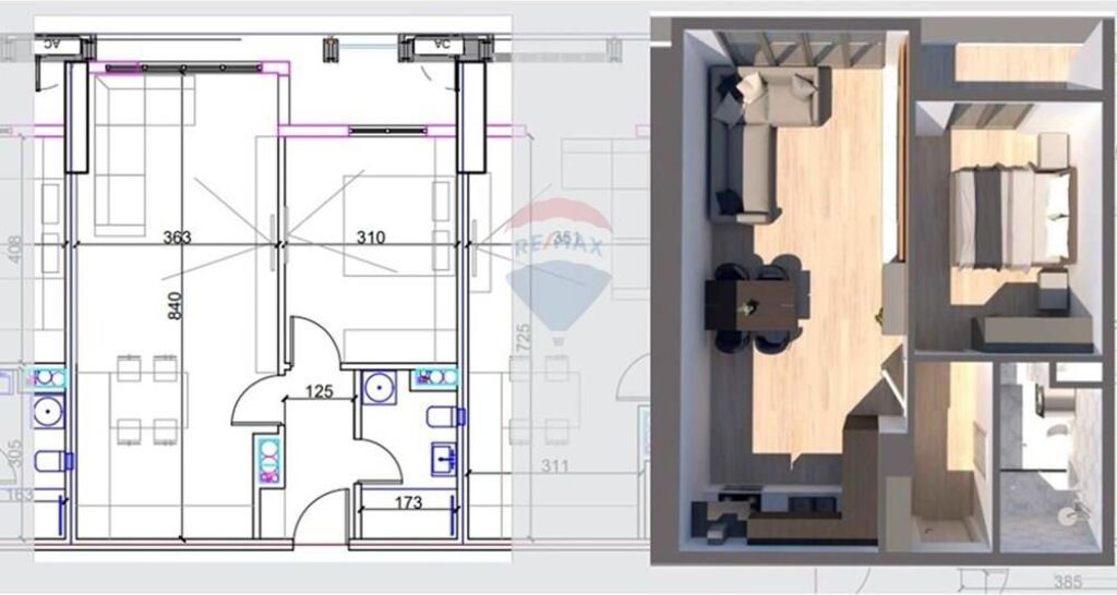 Apartament 1+1 per shitje te Parku Olimpik !