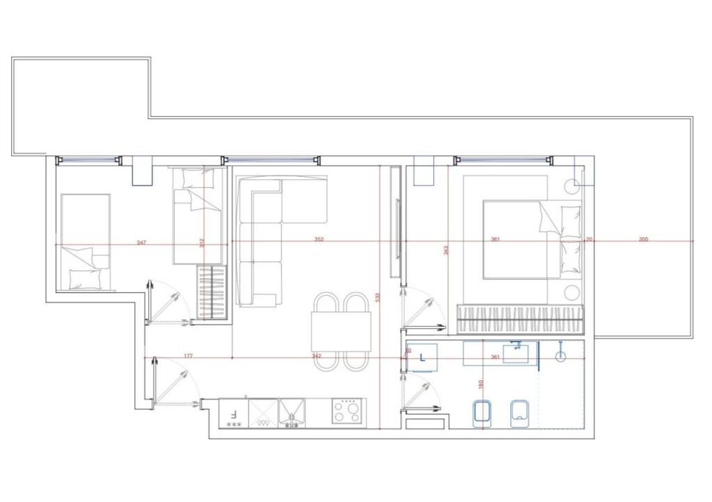 Apartament 2+1 per shitje prane Kristal Center