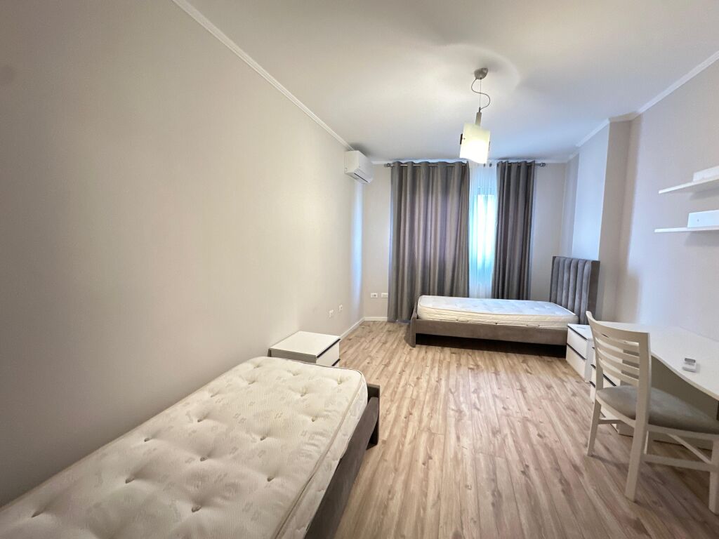 We offer a 2+1 Apartment for Rent in the Paris Commune area, at Kika 1. It is located on the 5th residential floor, the residence is well organized and with necessary services around. The apartment is of the 2+1 typology. In well-organized spaces in a living room with access to a balcony, a separate kitchen, 2 bedrooms and 2 bathrooms. New investments have been made in the property by the owner, kitchen, furniture as well as electrical and plumbing interventions. The apartment is offered furnished. Optional parking at additional cost. For further details or visits to the property do not hesitate to contact us!