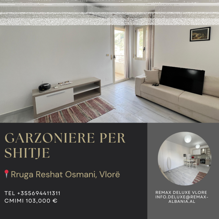 🏡 GARSONIERE MODERNE PËR SHITJE – LUNGOMARE, VLORË