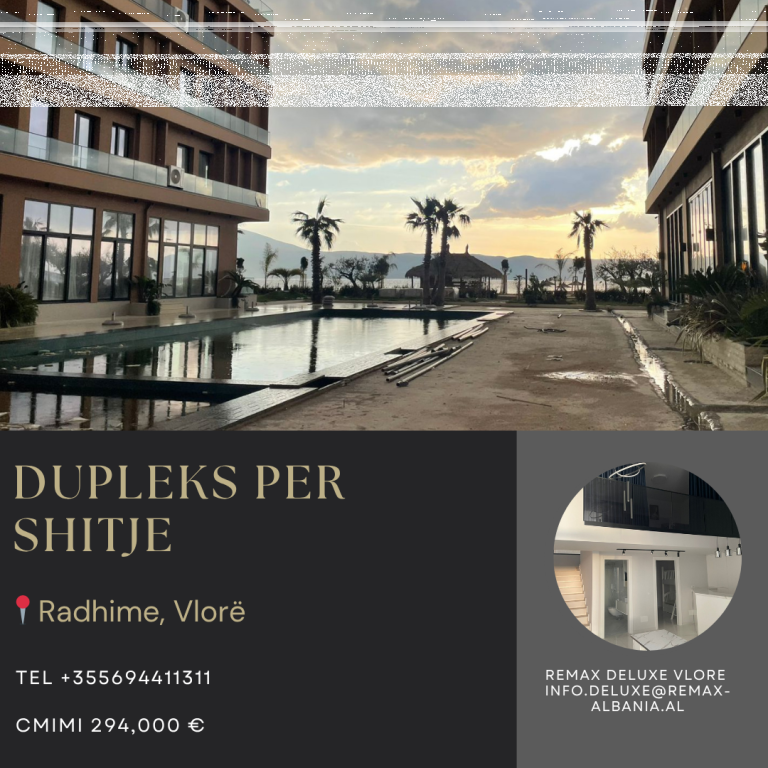 🌊 DUPLEX LUKSOZ PËR SHITJE – RADHIMË, JONUFER (VLORË)