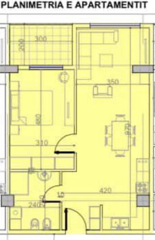 Apartament 1+1 per shitje ne Paskuqan