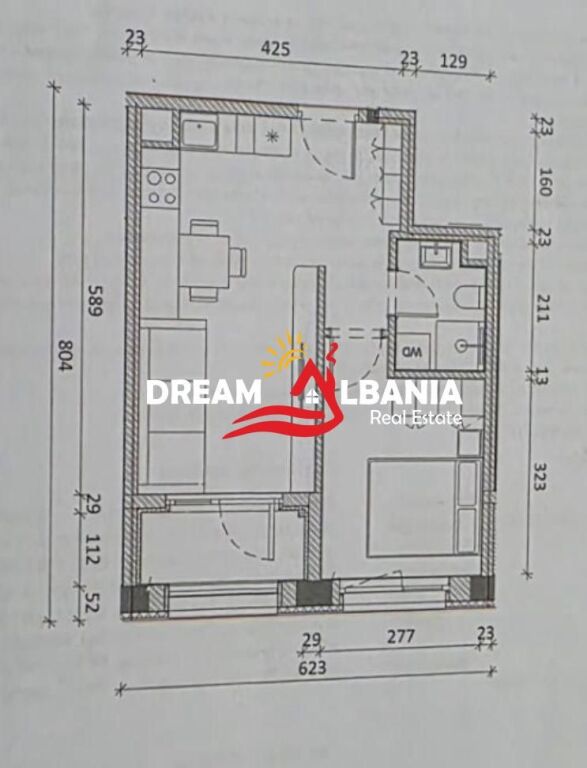 Apartament 1+1 Ne Shitje Ne Ali Dem (ID 41111543)