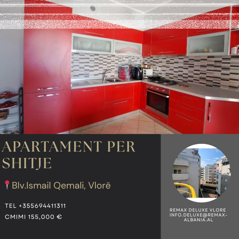 🏡 APARTAMENT 2+1+2 NË SHITJE – BLV. ISMAIL QEMALI, VLORË 🌇