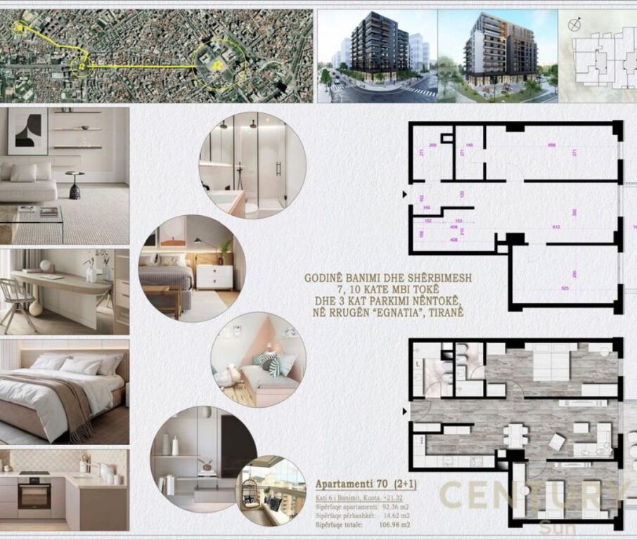 Shesim apartament 2+1+2 ne Don Bosko, Rruga "Egnatia", me siperfaqe totale 107 m2 dhe siperfaqe neto 92.36 m2. Apartamenti pozicionohet ne nje pallat te sapoperfunduar, i ndertuar me cilesi bashkekohore. Organizimi: -Sallon - Dhome gjumi matrimoniale me tualet -Dhome gjumi pa tualet - Tualet i pergjithshem - Ballkon Per me teper informacion na kontaktoni.