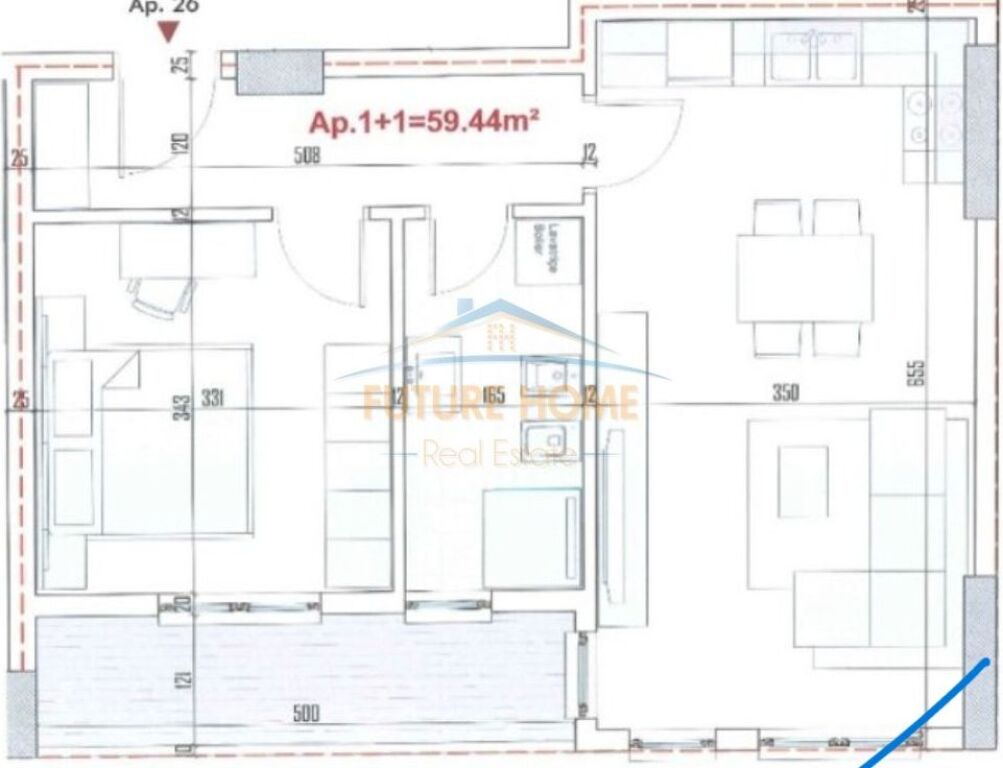For sale, Apartment 1+1, Ringside Residence, Paskuqan.