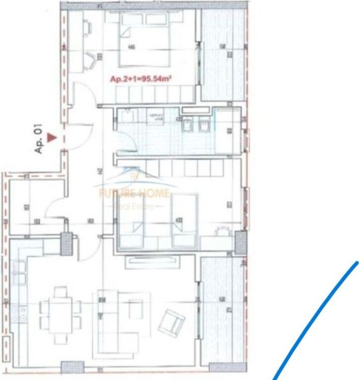 Shitet, Apartament 2+1, Ringside Rezidence, Paskuqan