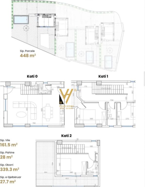 SHITET VILE TRE KATESHE TE WHITE VILLAS, BORSH 600.000 EURO