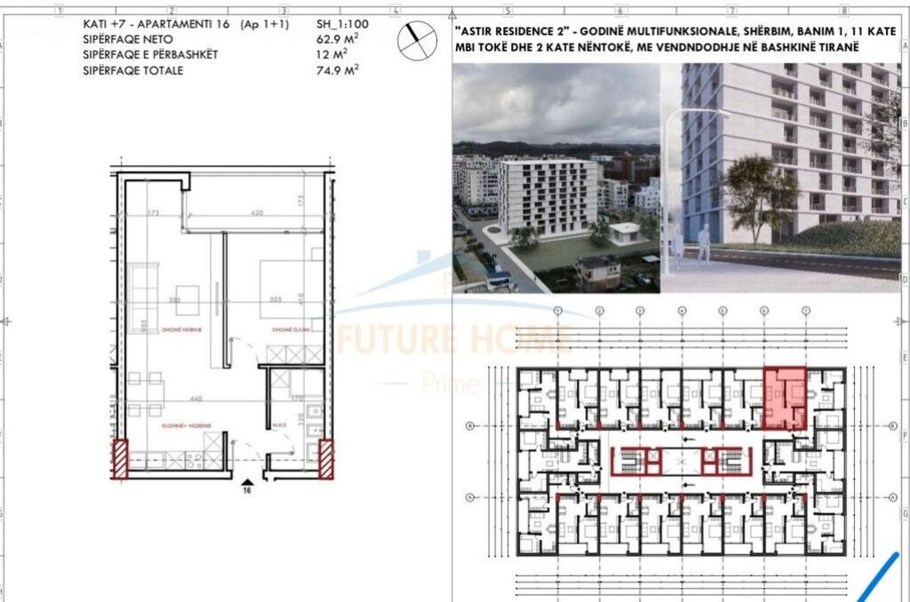 In vendita, Appartamento 1+1, Astir Residence 2, Tirana.