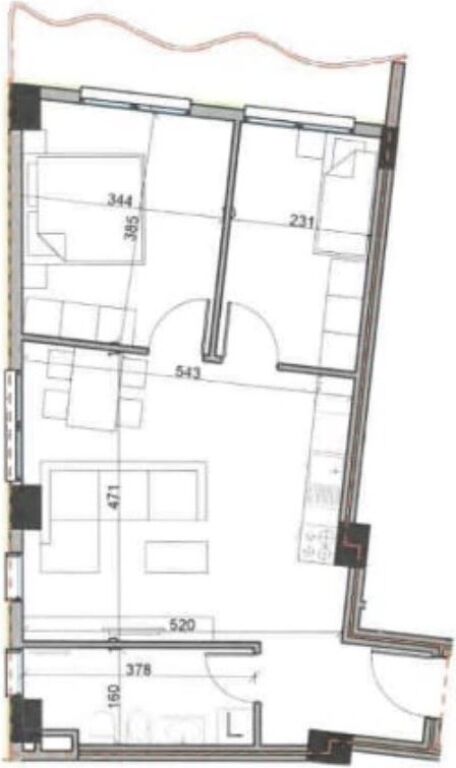 Vendiamo Appartamento 2+1 Economico, Aluna Complex, Paskuqan