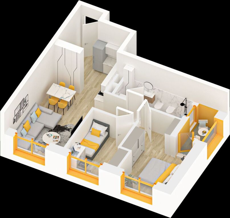 Apartament 1+1 per shitje, kompleksi Kadiu!