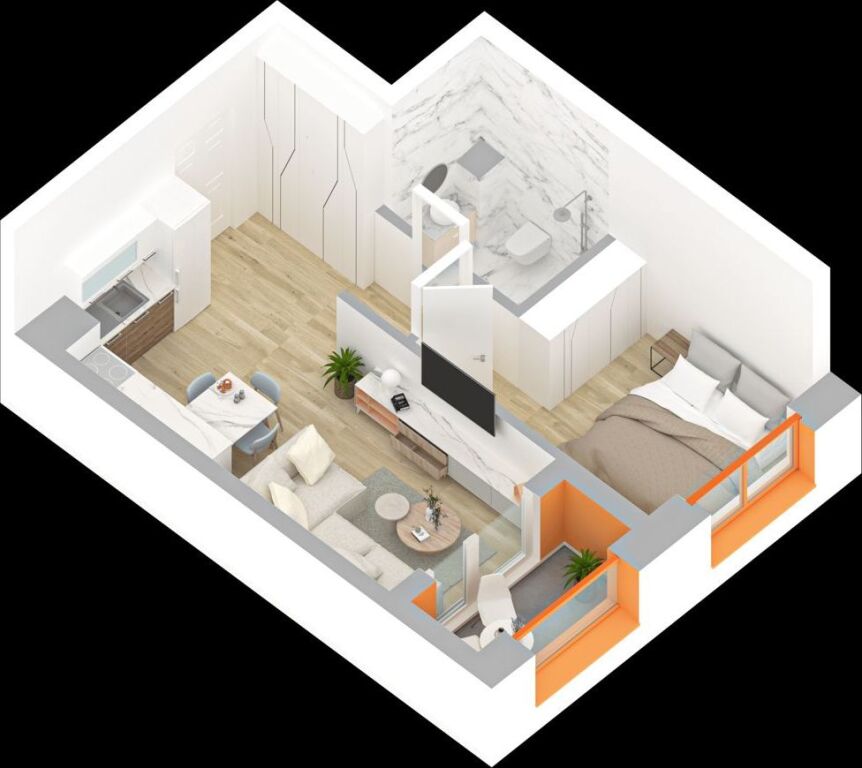 Apartament 1+1 per shitje, kompleksi Kadiu!