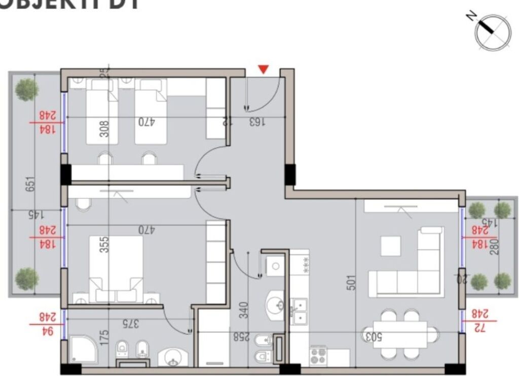 Shitet Apartament 2+1 – Cielo Residence, Sauk i Vjetër