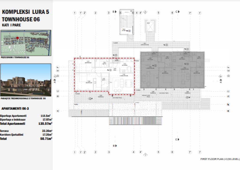 APARTAMENT 2+1 PER SHITJE TEK KOMPLEKSI LURA 5