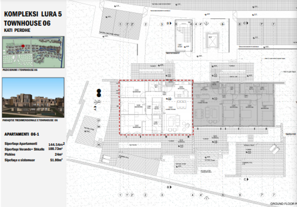 LURA 5! APARTMENT 3+1+2 WITH LARGE VERANDA AND PRIVATE POOL