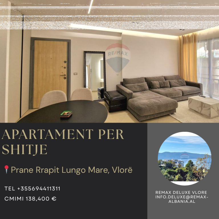 🌊✨ APARTMENT 2+1 FOR SALE – LUNGOMARE, VLORA ✨🌊