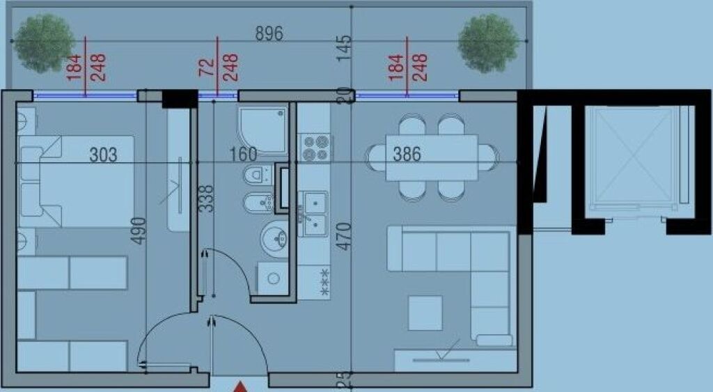 Apartament në shitje 1+1 – Tirana Cielo, pranë TEG