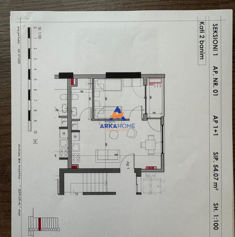 SHITET APARTAMENT 1+1 "REZIDENCA HENKE" 120000 EURO