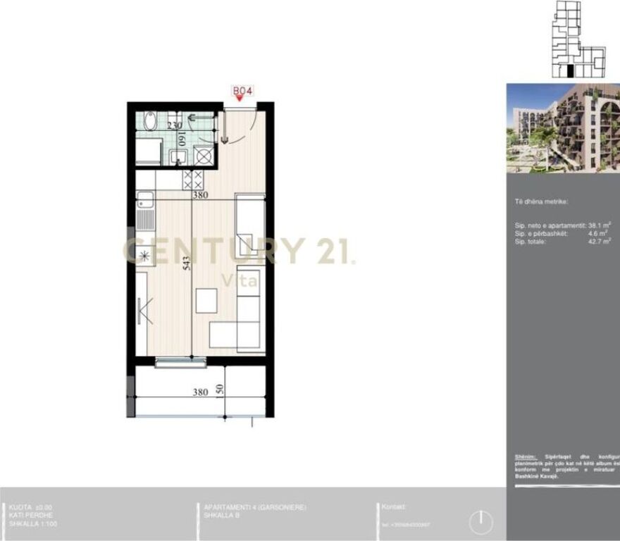 STUDIO IN VENDITA ALLA RESIDENZA "PERLA E BREGUT" A GOLEM, DURRES!