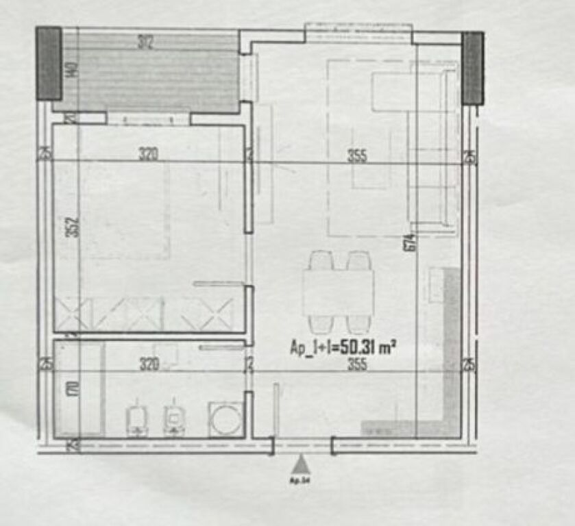 APARTMENT 1+1 FOR SALE IN PASKUQAN 73,000 €