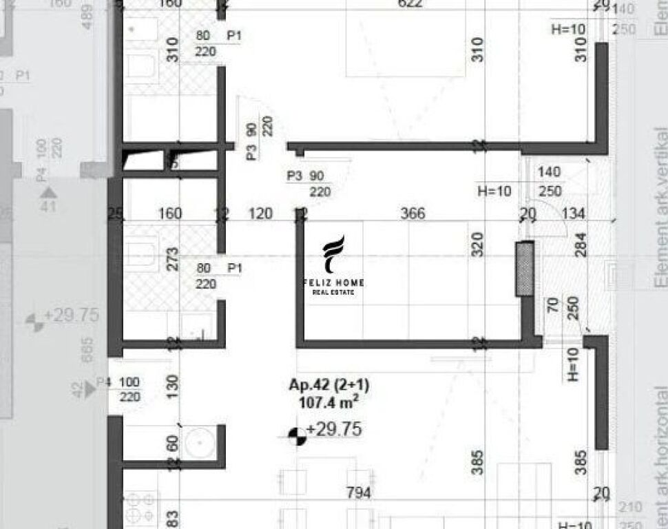 SHITET APARTAMENT 2+1 FUSHA E AVIACIONIT 160.000 EURO FH-67844