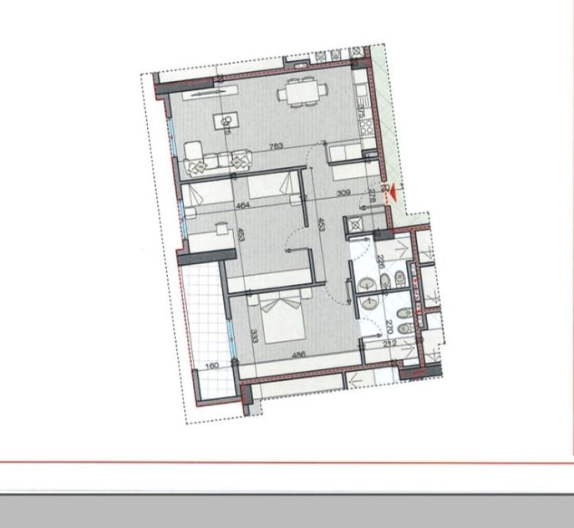 Apartament 2+1 për shitje – Urban Gate përballë Vilës L2 Astir