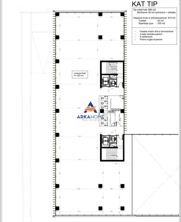 OFFICES FOR RENT 890M2 "FORMER CUSTOMS" 8900 EURO