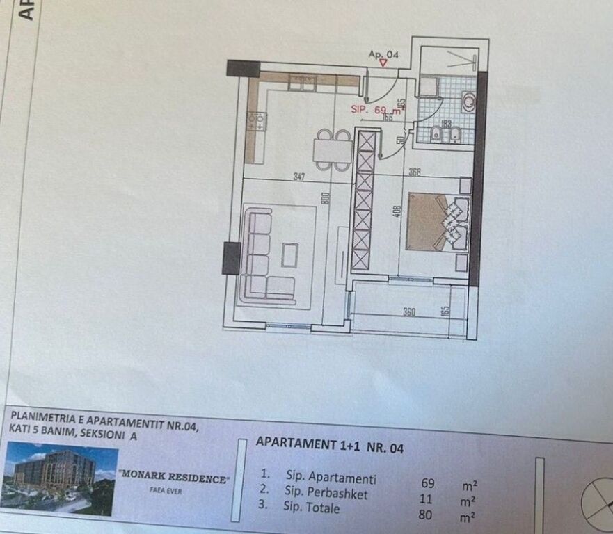 📍 Monark Residence – Apartament 1+1 në shitje