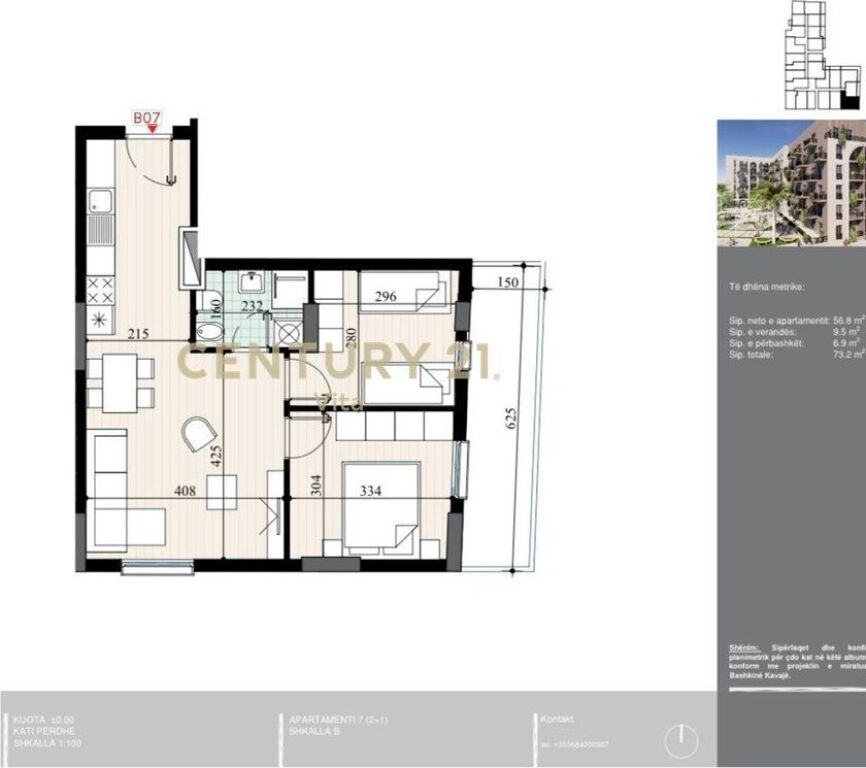 SHITET APARTAMENT 2+1 TE PERLA E BREGUT, GOLEM !