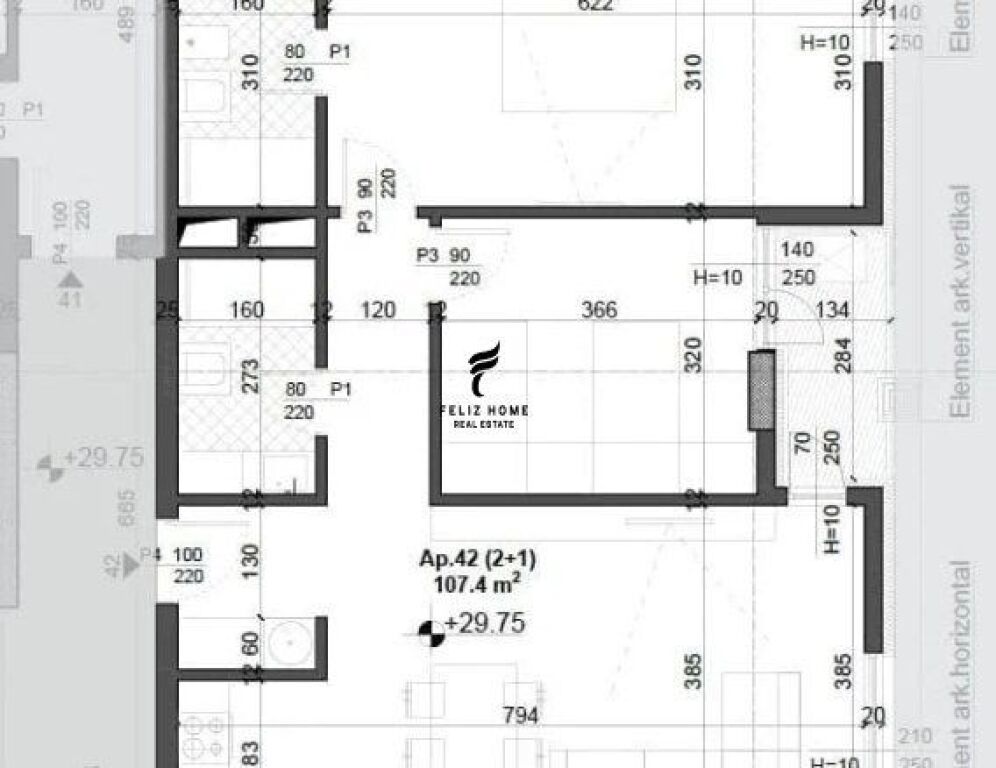 SHITET APARTAMENT 2+1 FUSHA E AVIACIONIT 160.000 EURO FH-67844