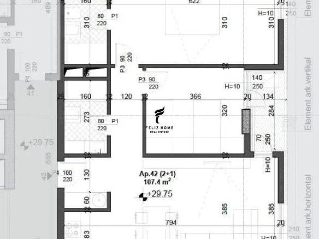 SHITET APARTAMENT 2+1 FUSHA E AVIACIONIT 160.000 EURO FH-67844