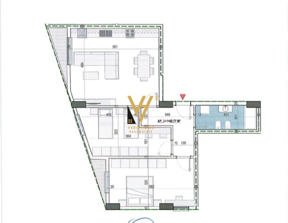 VENDESI APPARTAMENTO 2+1+2BLK A PASKUQAN 135.000 EURO