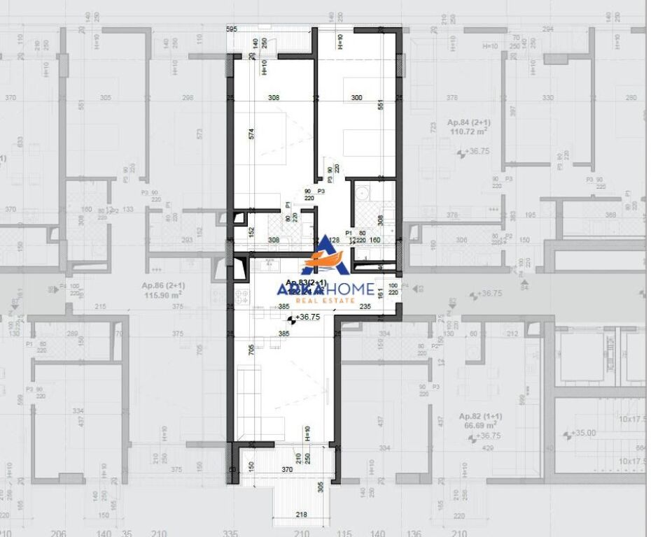 VENDESI APPARTAMENTO 2+1+BALCONE "TEK MEIS RESIDENCE" 183,360 EURO