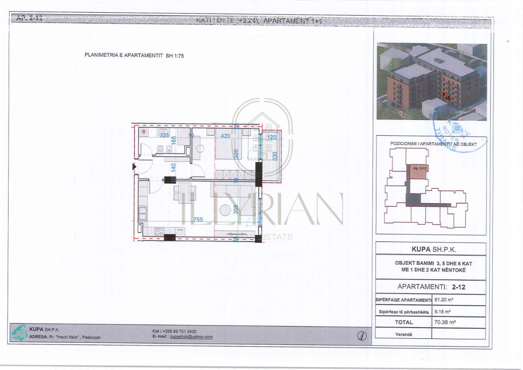 Appartamento 1+1 moderno al 2° piano | Paskuqan