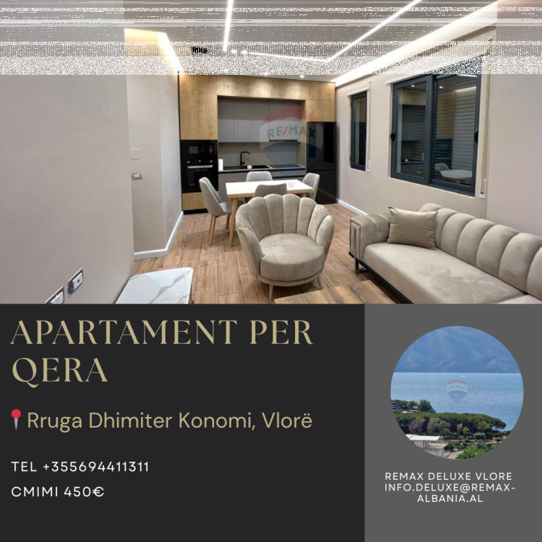 🏡 Jepet me qira apartament 1+1 në Ujë të Ftohtë, Vlorë