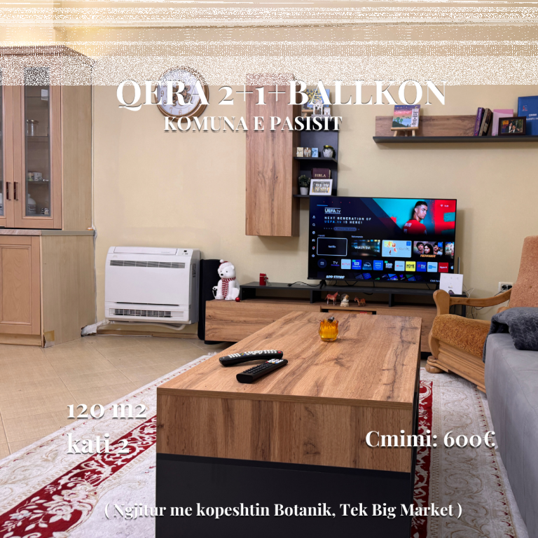 2+1+balcone in affitto | 📍Komuna e parisit