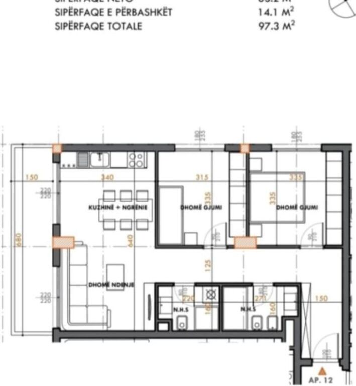 🏡 Shitet Apartament 2+1+2 – Fusha e Aviacionit