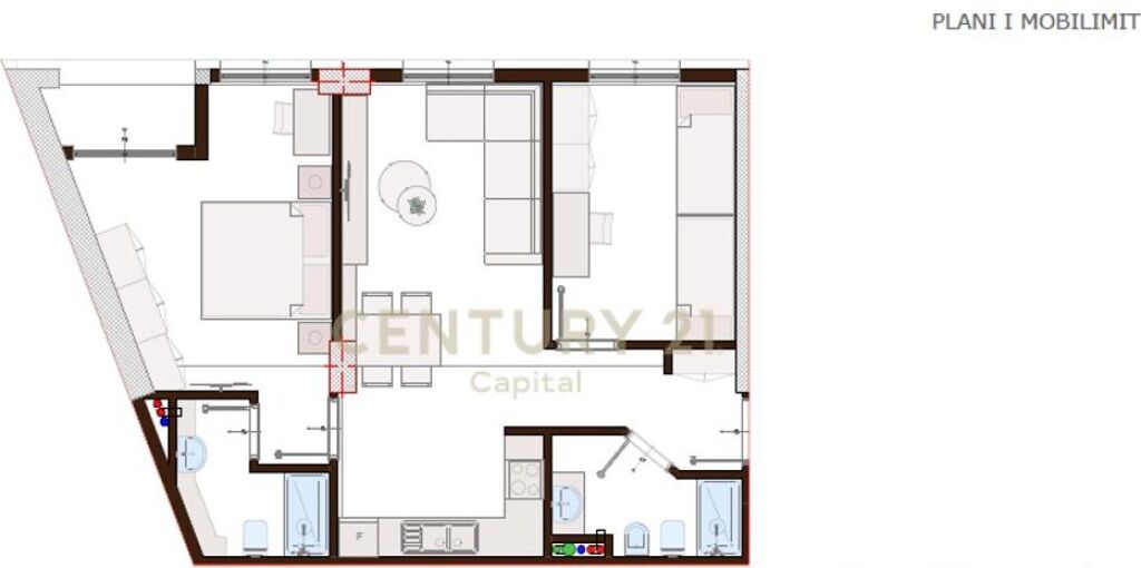 Apartament 2+1+2 për shitje tek Bulevardi i Ri!