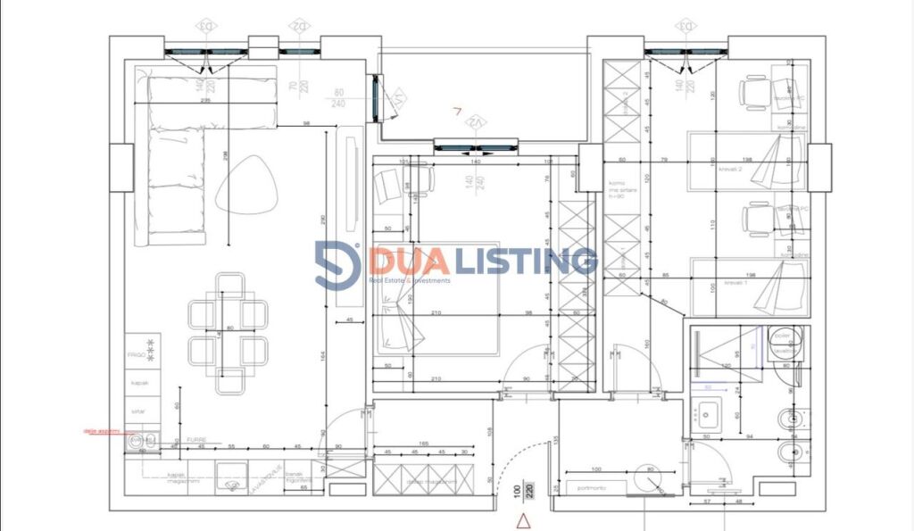 Apartament 2+1 për shitje – Paskuqan, Ringside Residence!