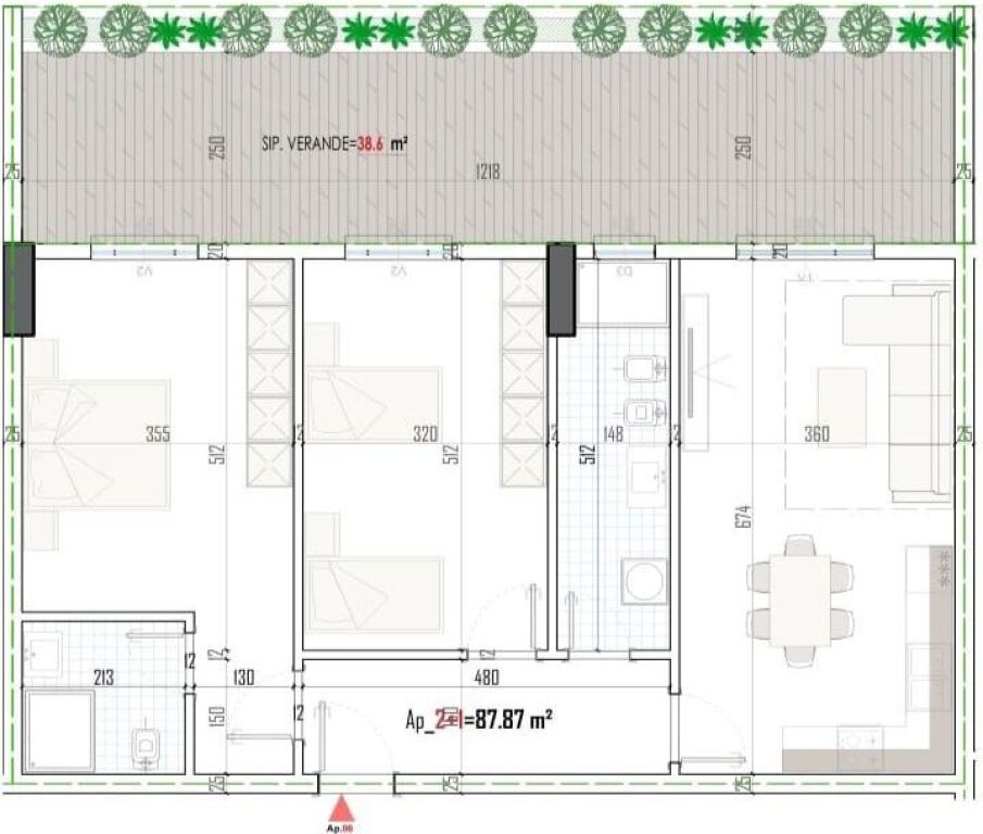 APPARTAMENTO IN VENDITA 2+1+VERANDA PASKUQAN MAJESTIC 1