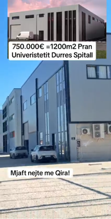 Warehouse for sale – Spitallë, near the University