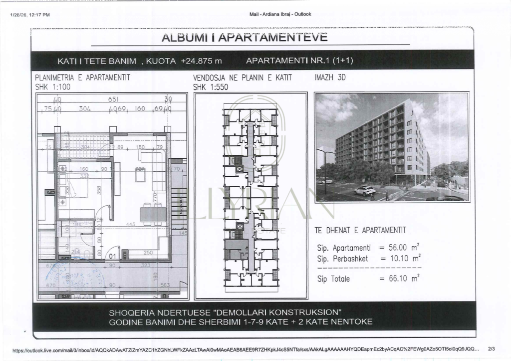 Modern 1+1 apartment on upper floor – perfect layout & ideal investment