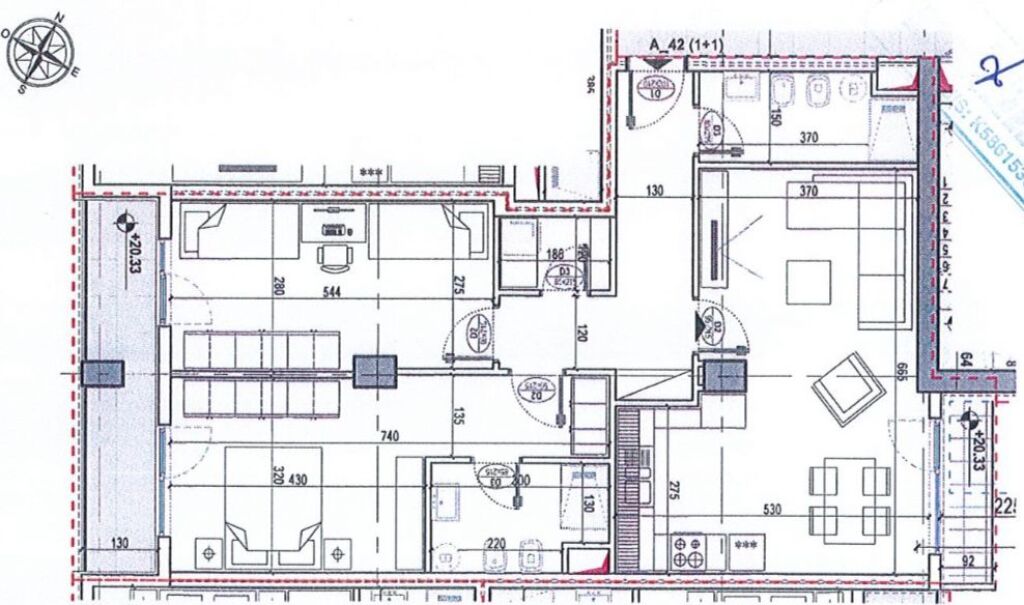Apartment 2+1+2 for Sale – Orbital, near New Boulevard / 241’500€