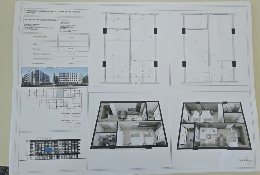Apartament në shitje – 1+1+Post Parkimi | Zona Premium, Golem