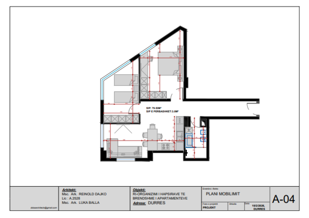 Shitet apartament 2+1, 79.53 m² – Mundësi ideale në Durrës!