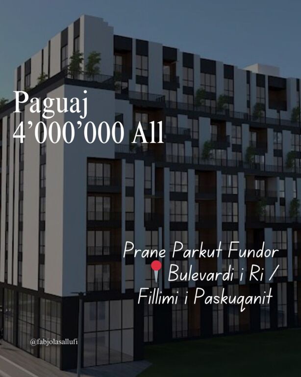 Apartament 1+1 ne shitje! 7’780’500 All / PAGESE ME KESTE!