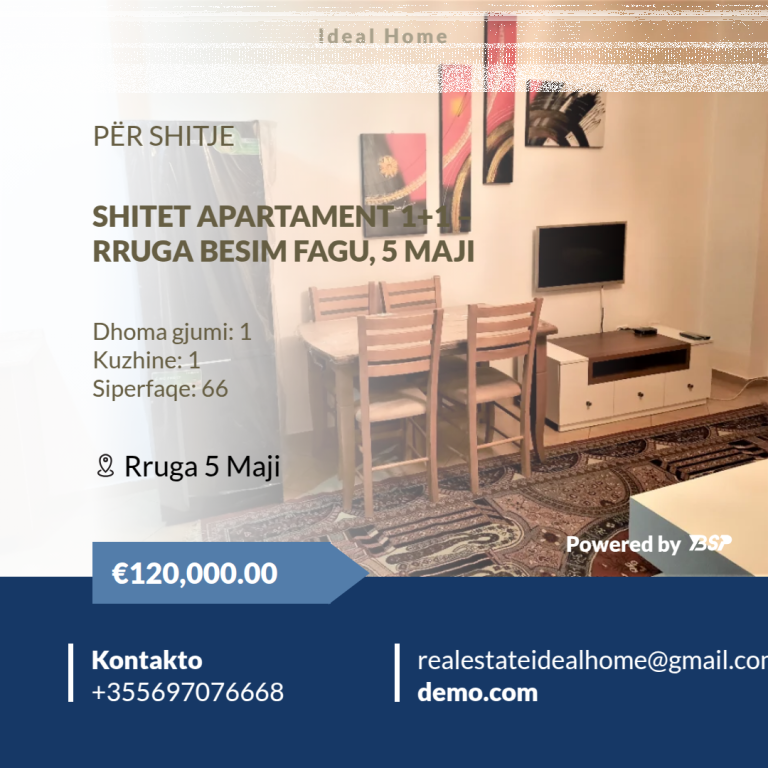 IN VENDITA APPARTAMENTO 1+1 – VIA BESIM FAGU, 5 MAGGIO