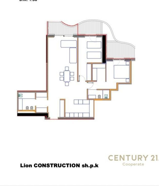 JAPIM ME QIRA APARTAMENT 1+1 NË LION RESIDENCE TIRANË, PRANË AIR ALBANIA