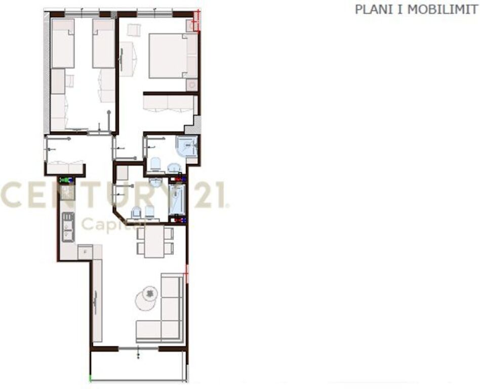 Apartament 2+1+2 për shitje tek Bulevardi i Ri!